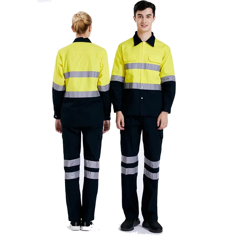 Custom OEM Men Overalls Reflective Safety Workwear Construction Coverall Workwear