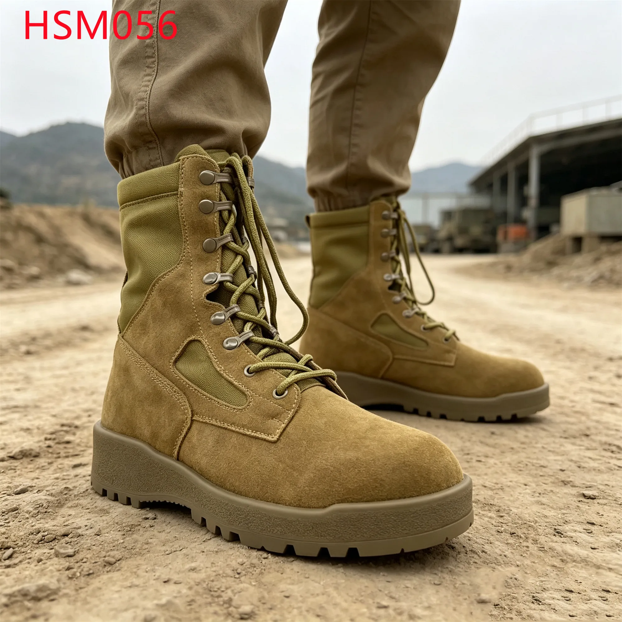 LXG,mud-soaked Trails 8'' Hua Singh Combat Boots for Retail Impact Proof Rubber Sole Tactical Gear Boots with Steel Toe HSM056