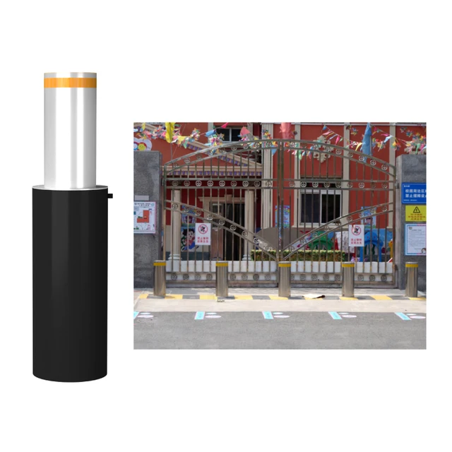 Automatic Retractable Car Parking Bollards Electric Hydraulic Bollard Car Parking Barrier System Stainless steel