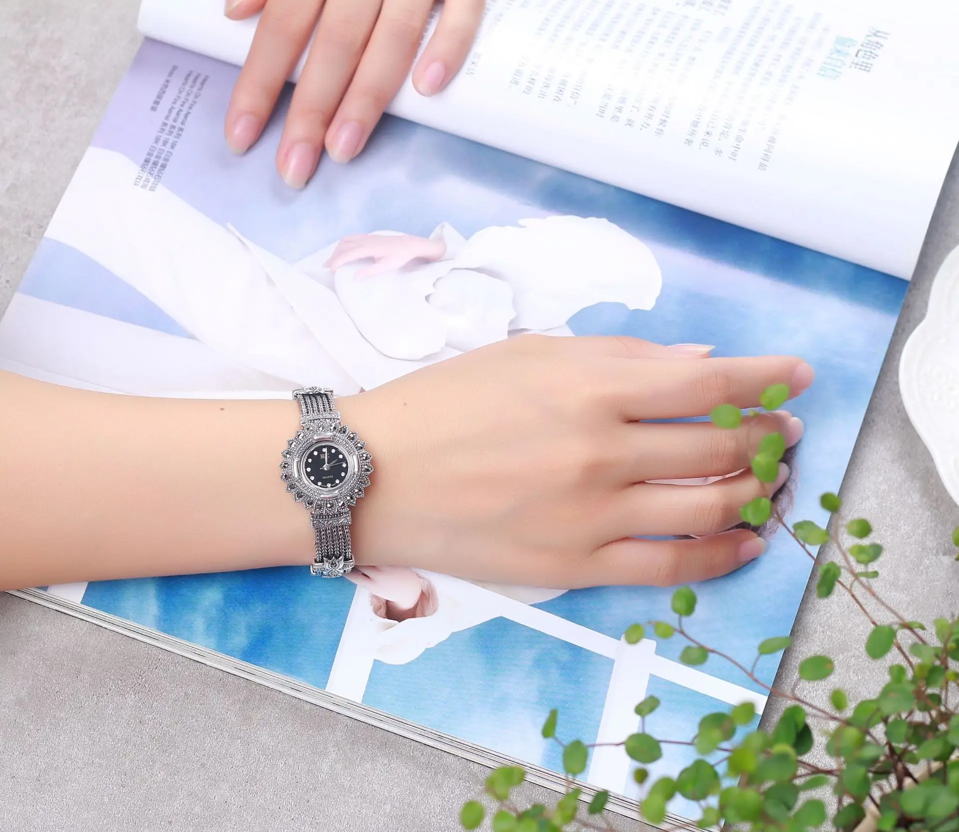 Fashion reloj para mujer S925 silver watches women wrist luxury jam tangan ladies watches buy online