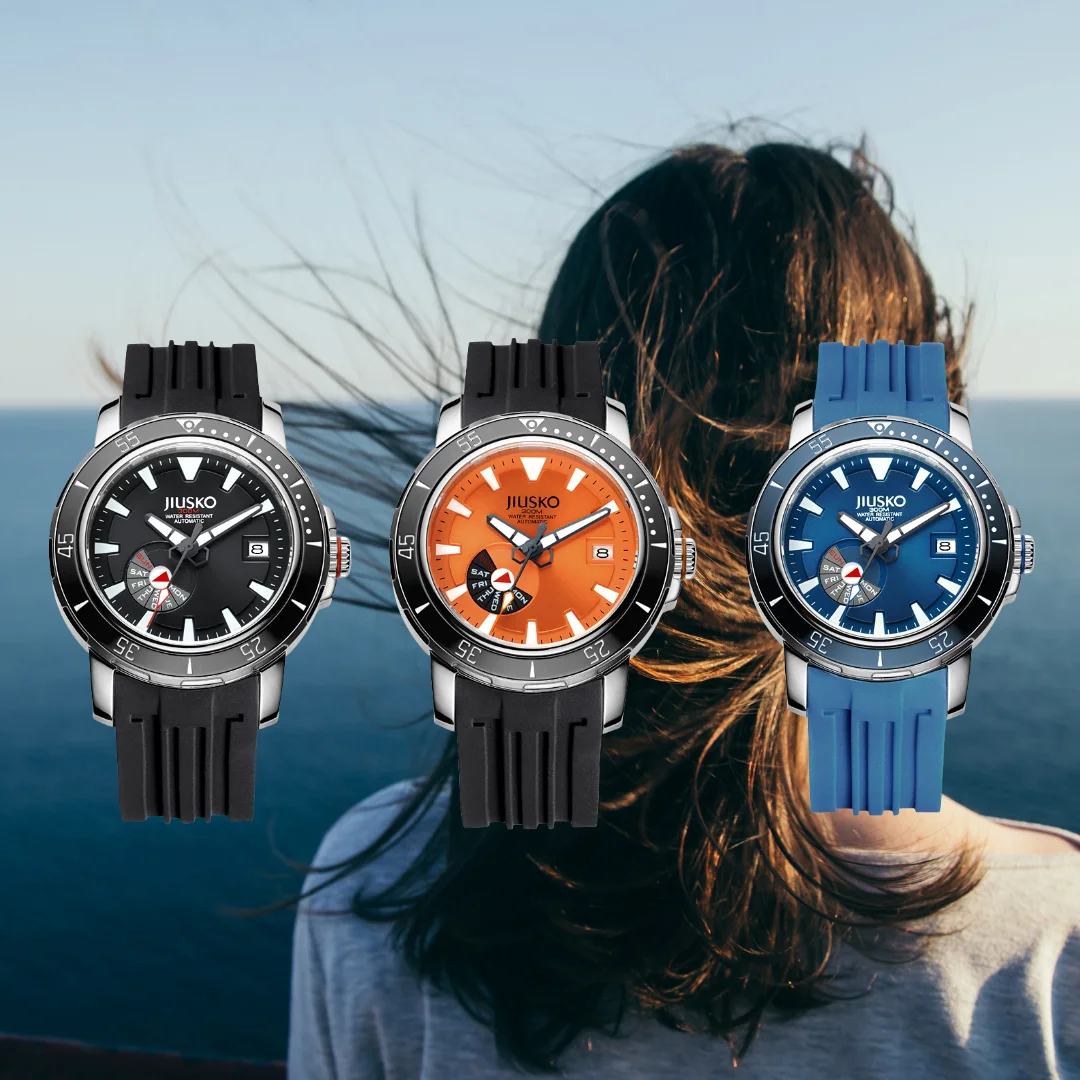 Haute qualité NH36 Mouvement Japonais De Luxe Hommes Silicone