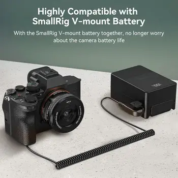 SmallRig D-Tap to NP-FZ100 Dummy Battery, NP-FZ100 Power Cable for Sony Cameras A7R V, A7 IV, A7S III, A7R IV, A7R III- 4253B detail image