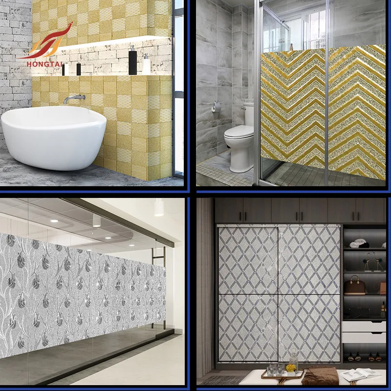 Latest Design Glitter Wall Covering Sparkling Wallpaper Frosted Window Film 3d Cpp Skin Vinyl