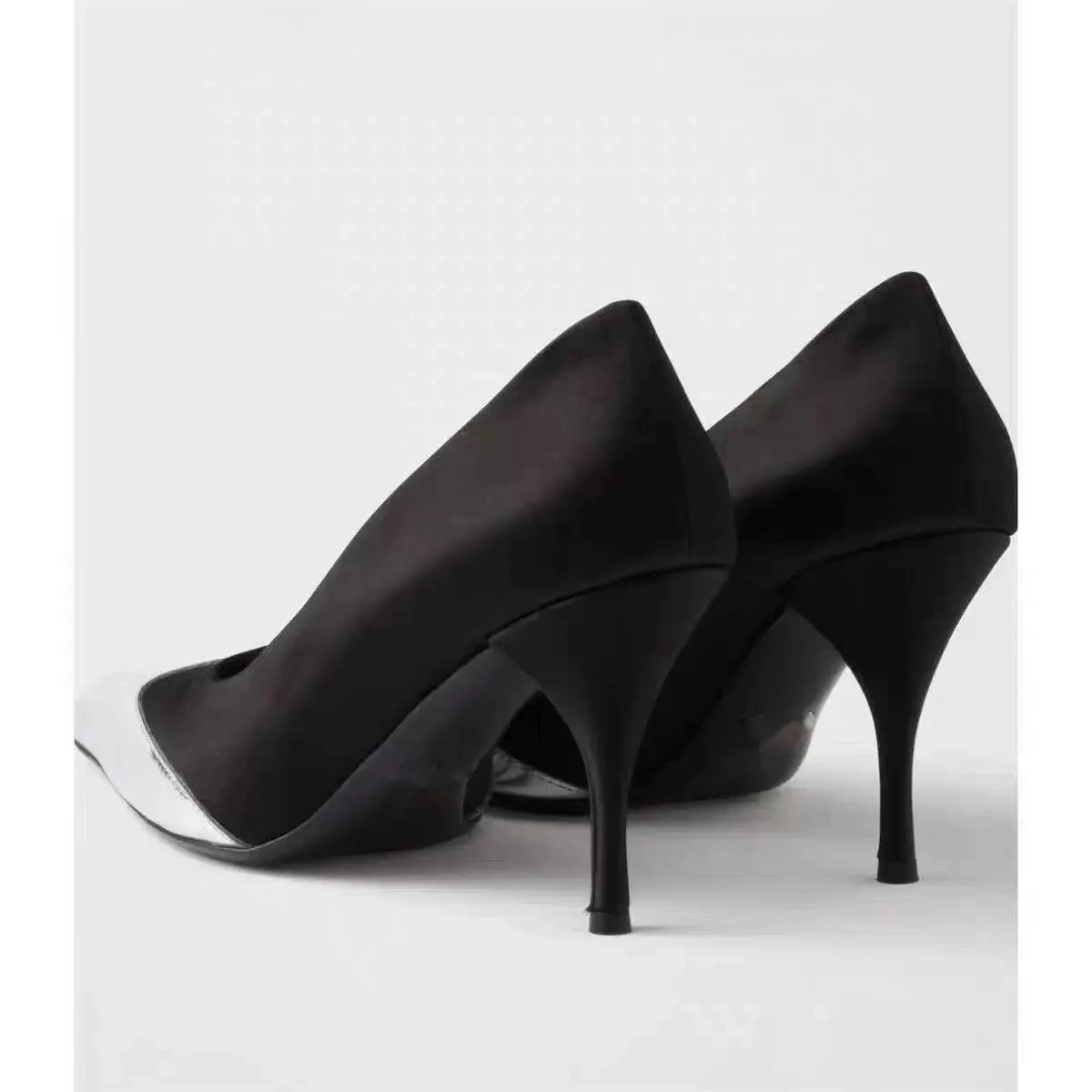 High Quality Women Size 35-43 Satin Upper Thin Heel Pointed Toe Ladies Heel Shoes Pumps Women Shoes - Image 3