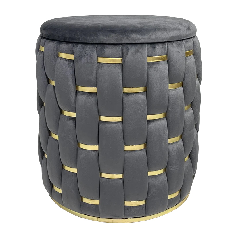 Round Ottoman Stool Various Color Comfortable Furniture