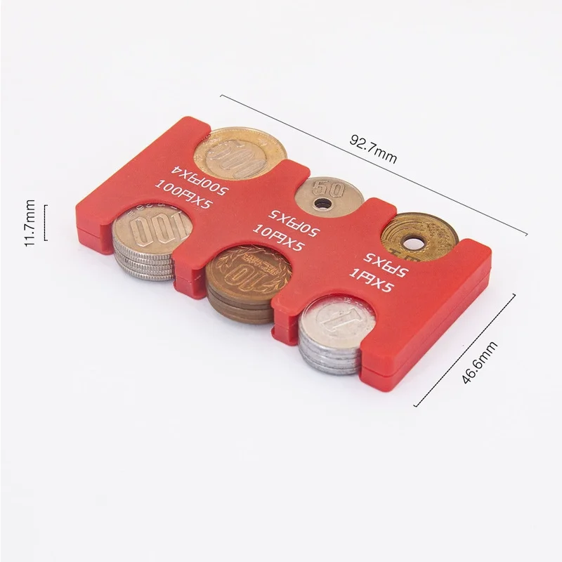 Creative ABS Coin Clip Holder Plastic Japan Coin Classification