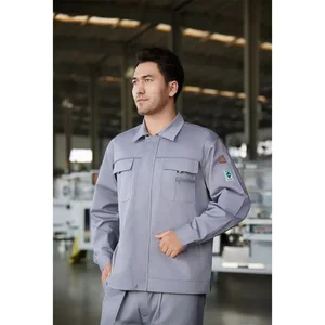 High Quality Autumn Grey Unisex Automobile Maintenance Long Sleeve Heavy Duty Gas Station Work Uniforms