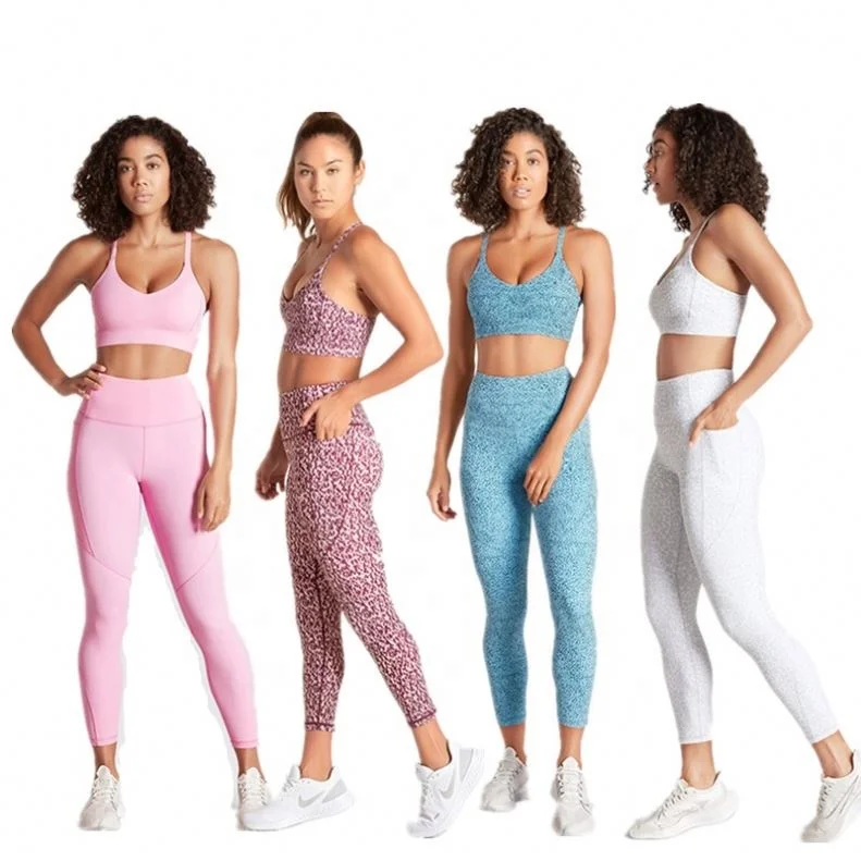 Womens Gym Yoga Set: Sports Bra And Push Up Leggings For Gym And
