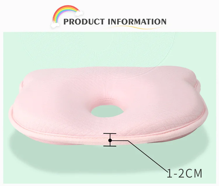 Cotton Memory Foam Baby Pillow Sleep Support for Newborn details