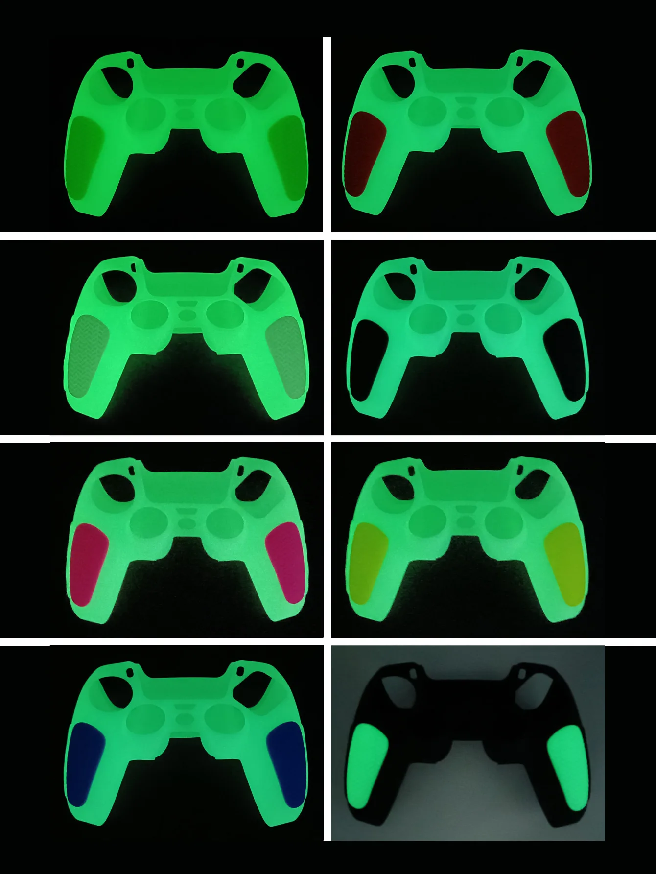 Soft Touching Cases ForPS5 Gaming Controller Silicone Cover Accessories Protection Night Light Shockproof Cover details