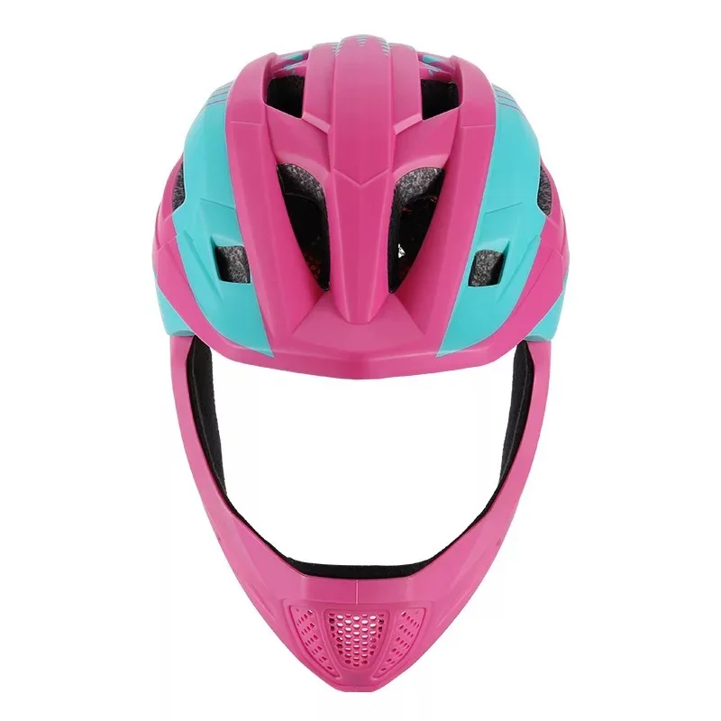 Wholesale Removable Chin Rest Off-roading Children Helmet Bicycle Mtb  Bike Full Face Kids Riding Helmet With Led Taillight