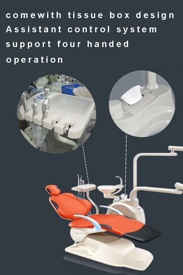 CE approved dental full set equipment dental chair unit with air compressor dentist chair hospital clinic treatment chair supplier