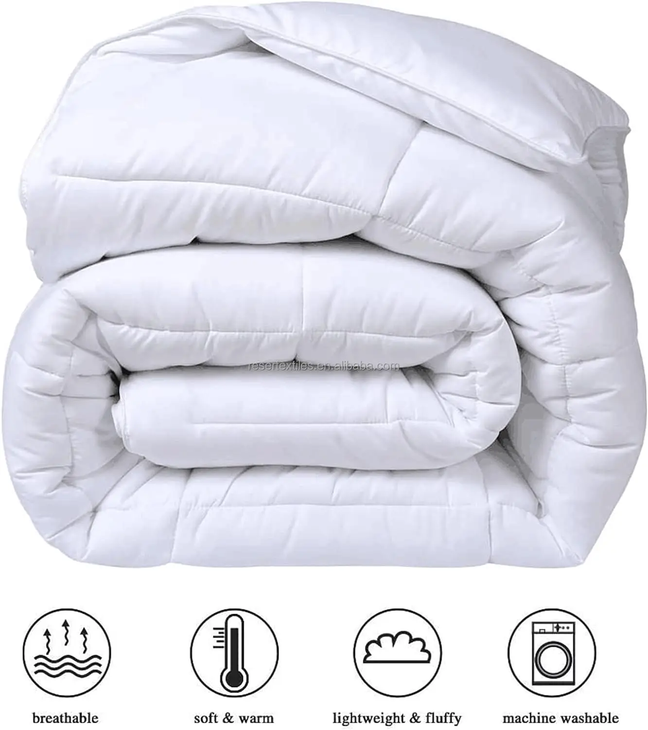 Goose Down Quilted Comforters Extra Fluffy White Duvet Insert Soft Breathable Eco-friendly All Season Hotel Luxury Bedding