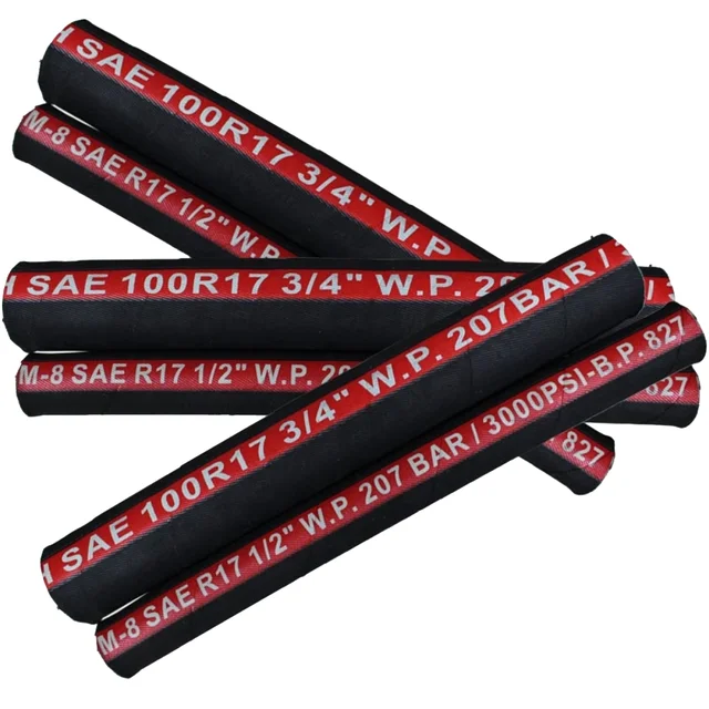 SAE 100R17 compact 21Mpa WP 1&2 wire braid reinforced hydraulic rubber hose