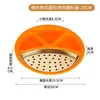 20cm round plate with oil filter-orange