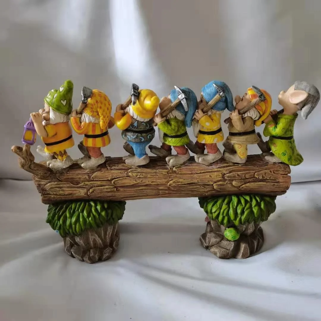 手描きの7人の小人の石の樹脂の置物| Alibaba.com