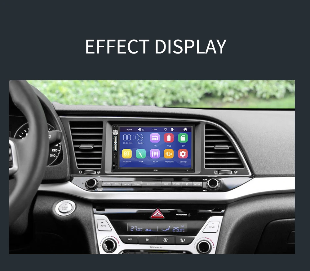 Bestree auto electronics hot sale 7 inch double din car stereo with BT AUX head unit car 2 din car radio