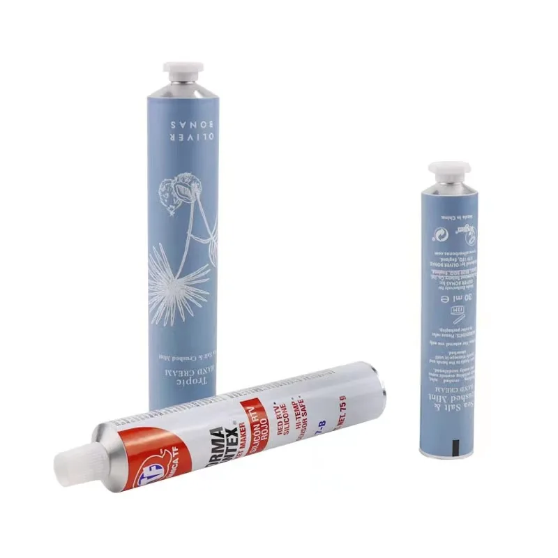 Custom Printed Empty 20ML 100ML 130ML Aluminum Tubes Cosmetic Toothpaste Paint Packaging for Pharmaceuticals Cream Metal Cap