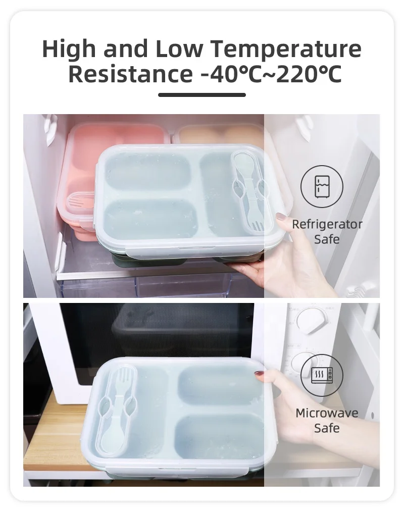 Customisable Unique Square Salad Leakproof Kids Bento Lunch Box Cute ...