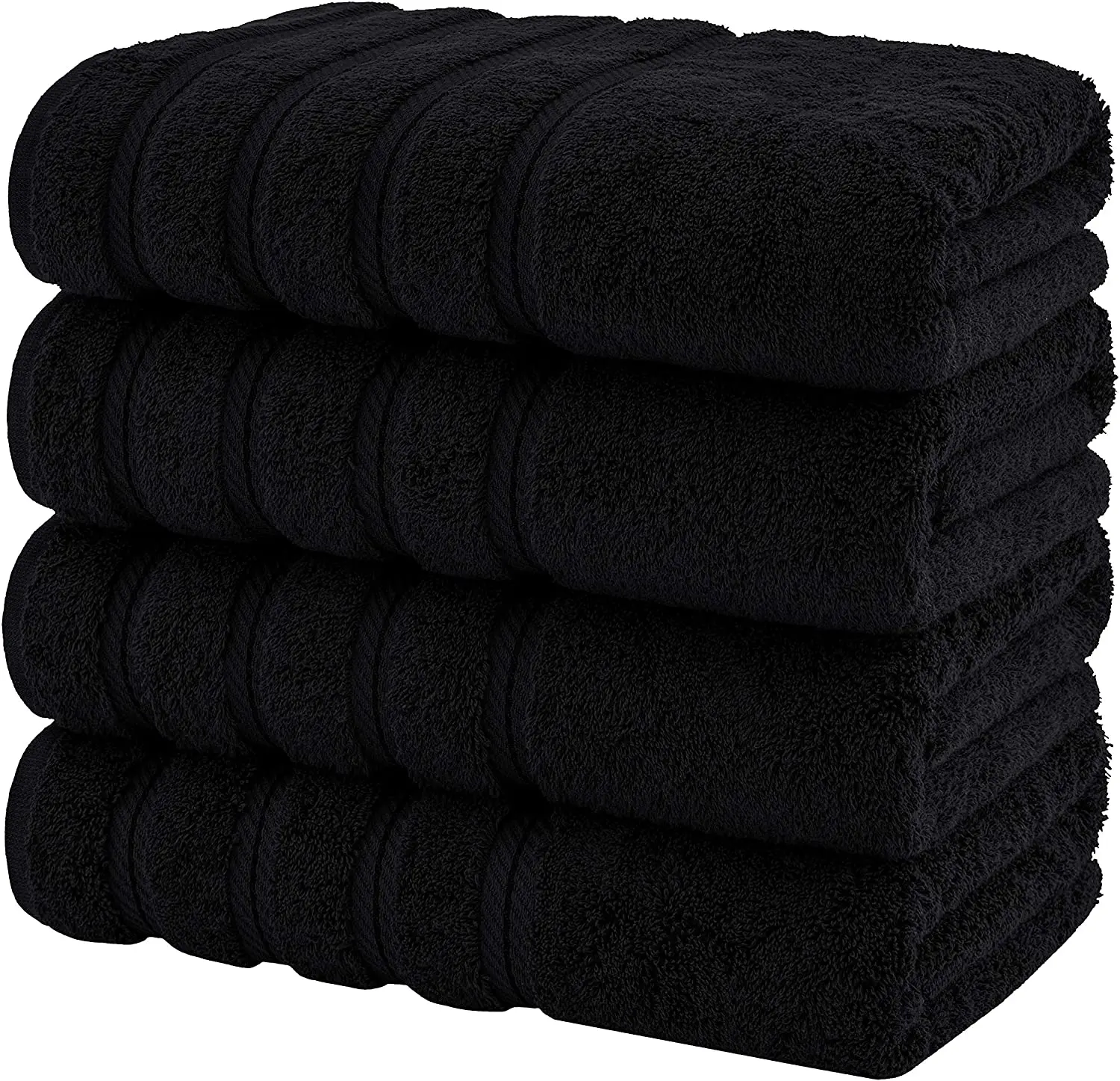 Boncasa Lot De 6 Serviettes 100% Coton Peigné - Qualité Premium Ring Spun 450g/m² (Bleu Marine)