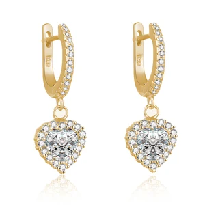 POLIVA Bubble Hoop Heart Shape Earrings Bulk Order Piercings Clip on Buckle Beaded Designed Wholesale No Minimum Silver Earrings