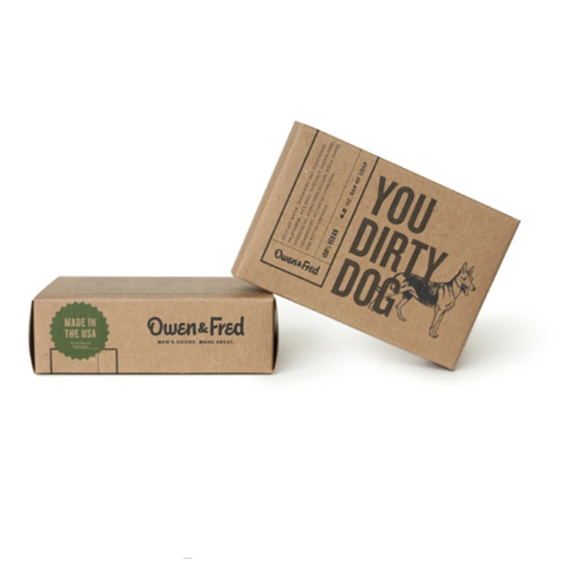 골판지 포장 상자, 맞춤 로고 인쇄 가능 종이 박스, 소형 크래프트 갈색 피부 관리 제품 포장용 선물 및 공예용 포장, 비누 전용 뷰티 포장