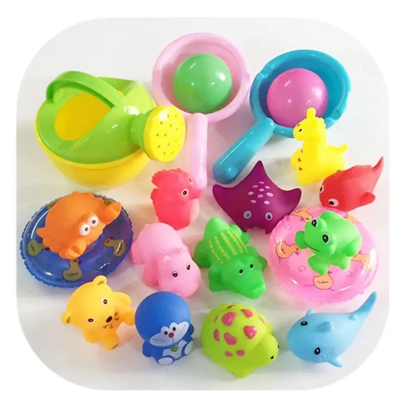 Colorful Assorted Rubber Floating Toy Baby Wash Shower Squeaky Animals