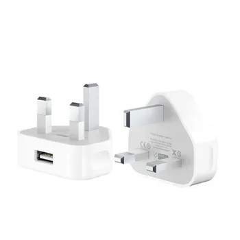 High quality UK Plug Travel Wall Charger 3pin Fast Charger For iPhone Apple 5W USB Power Adapte
