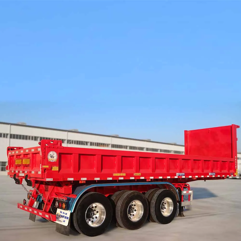 Cheap Price High Quality 3/4Axles 70-80Tons Tipper Semi Trailer Hydraulic U-Shape Rear Dump Semi Trailer For Sale factory