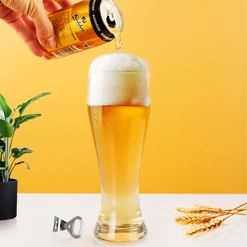 Wholesale Bar Custom Logo 420ml Classic Transparent Pilsner Beer