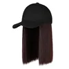 Casquette noire à visière - marron foncé