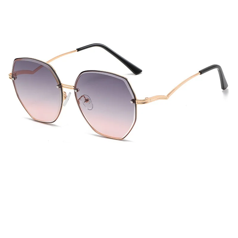 New Arrival Fashion Retro Round Oversized Women Sunglass Customized logo Designer Trend Sunglasses 2024