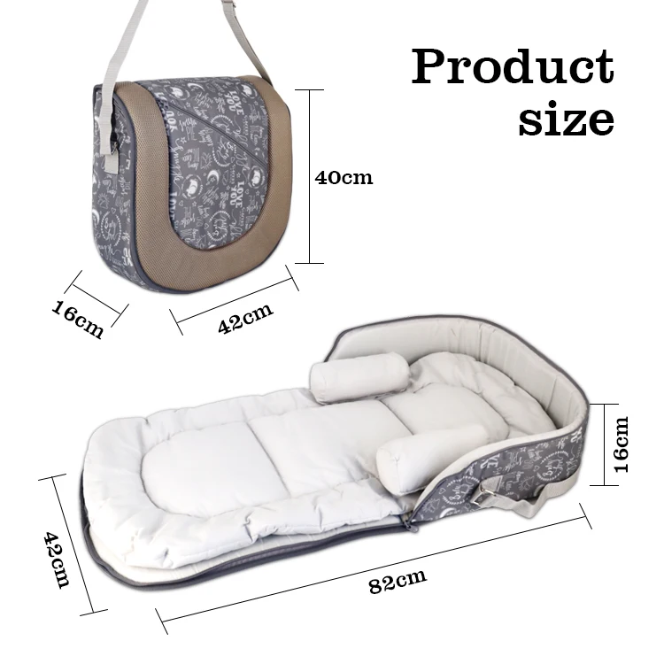Portable Changing Pad With Shoulder Strap Detachable Travel Changing