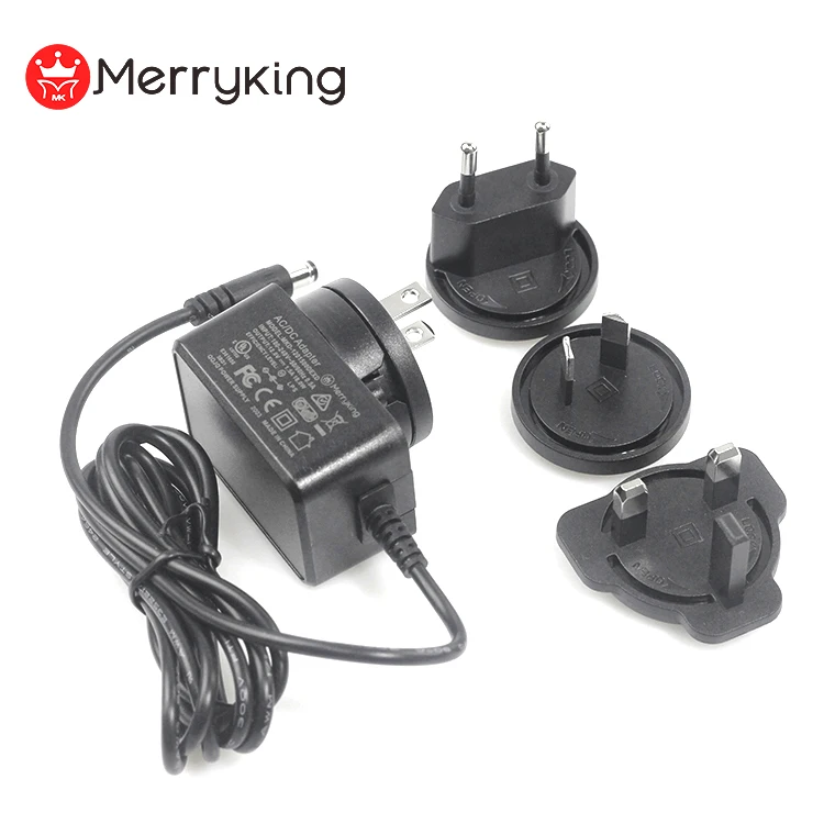 12V 1.5A AC DC Interchangeable Power Adapter