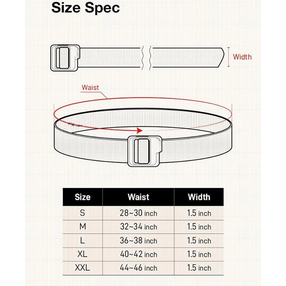 Adjustable Training Fashionable Tactical Belt Heavy Duty Webbing Quick-Release Buckle Multifunctional Tactical Belt