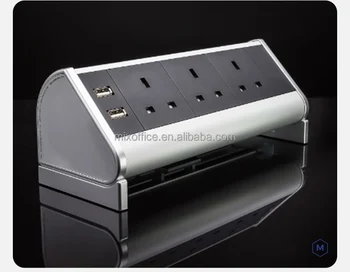 Desktop Outlet System  Power Extension Individually-fused Sockets  Triangle tabletop socket