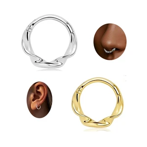 Twist Septum Ring Nose Piercing Jewelry Stainless Steel Tragus Trendy Design Jewelry  Daith Ring Fashion Body Jewelry