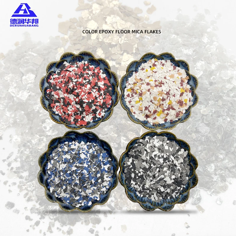 Factory Direct Wholesales Colorful Epoxy Mica Flakes Biotite Muscovite for Fireproofing Decorate Colorful Flake Chips for Floor