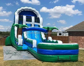 Commercial Inflatable Jumping Castle Slide Backyard Giant Adult Size Inflatable Water Slide With Swimming Pool For Adult