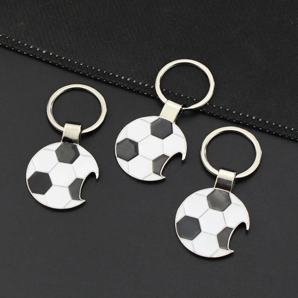 2026 Football World Zinc Alloy Portable Soccer Design Bottle Opener Minimalist Creative Keychain Bottle Opener