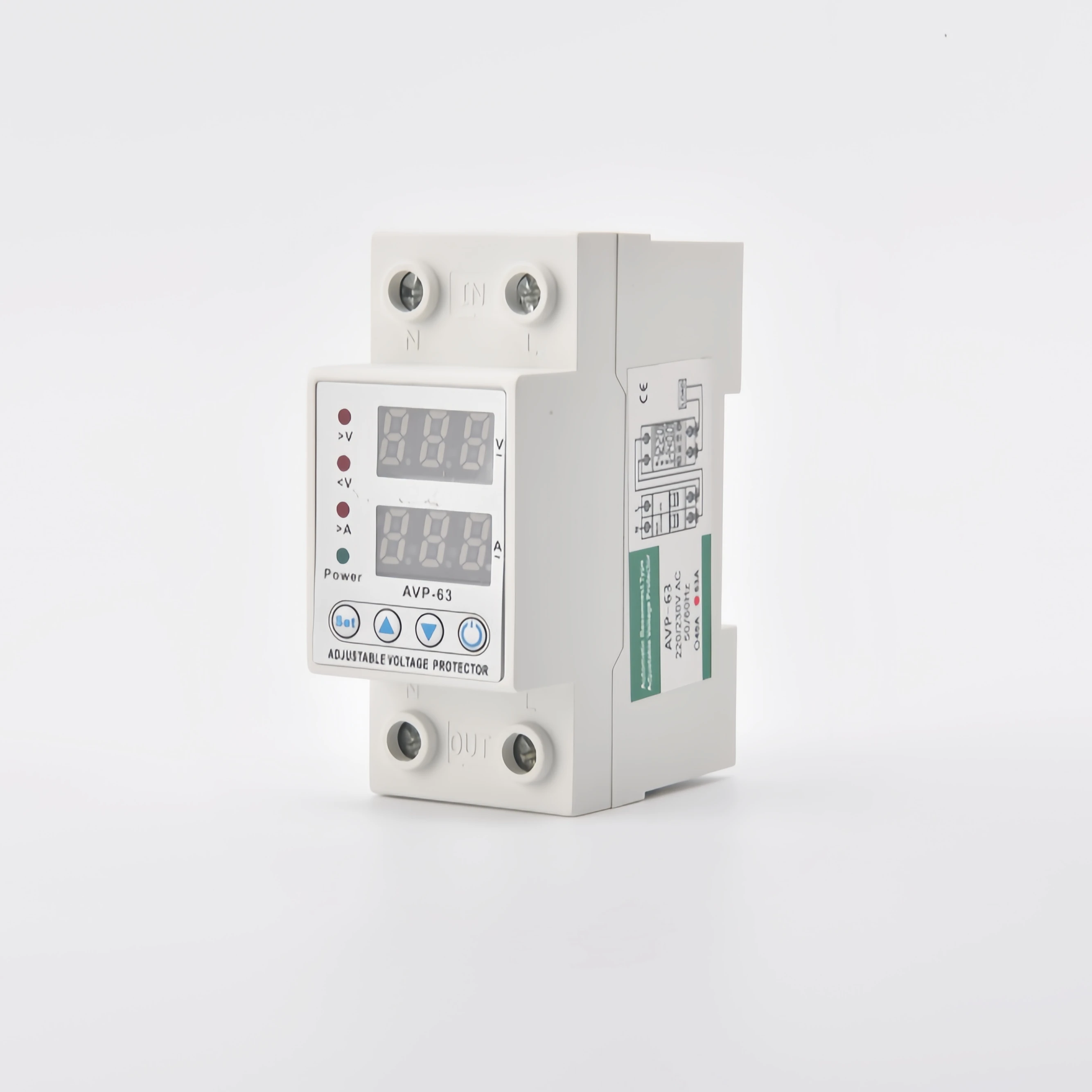 10-year Strength Factory Provides AVP-63A Overvoltage and Undervoltage Protector  Dual Display Digital Current Protector