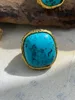 Anelli azzurro turchese oro