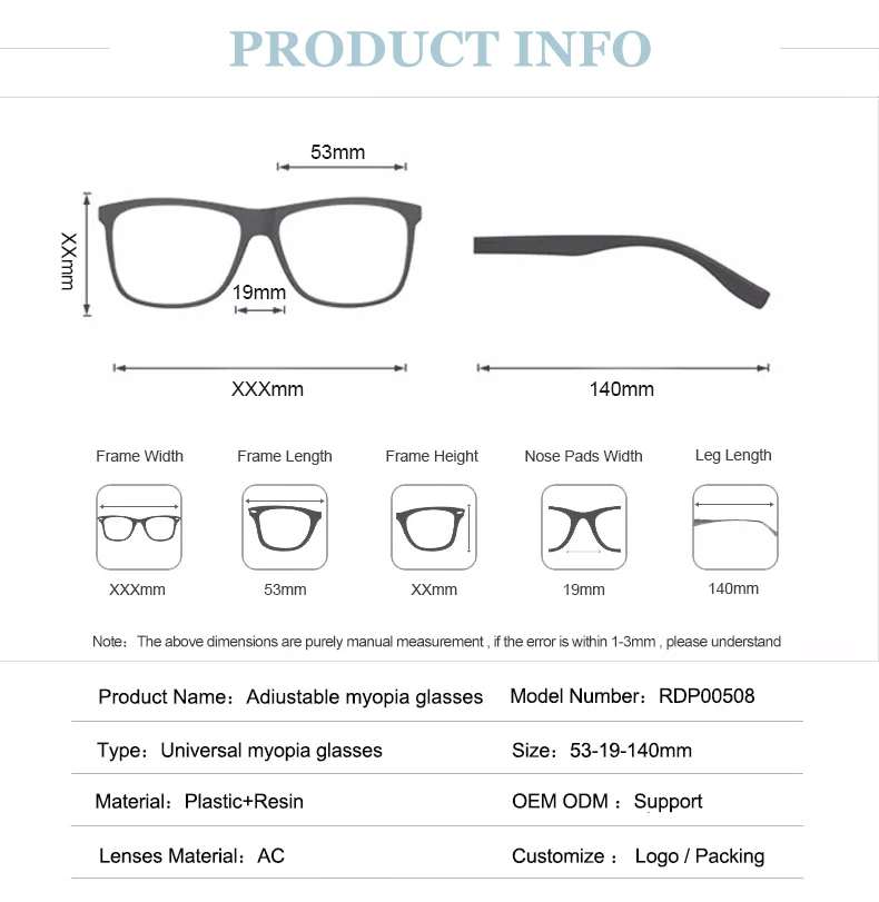 Adjustable Lens Focus Eye Glasses Seniors Distance Visionfocus Reading ...