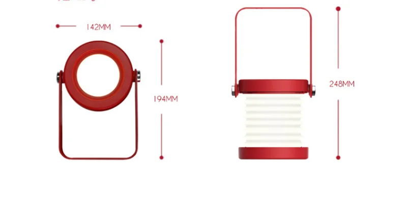 Baby Table Lamp Wood Handle Portable Foldable Kids Bedroom Reading Lantern Led Night Desk Lights