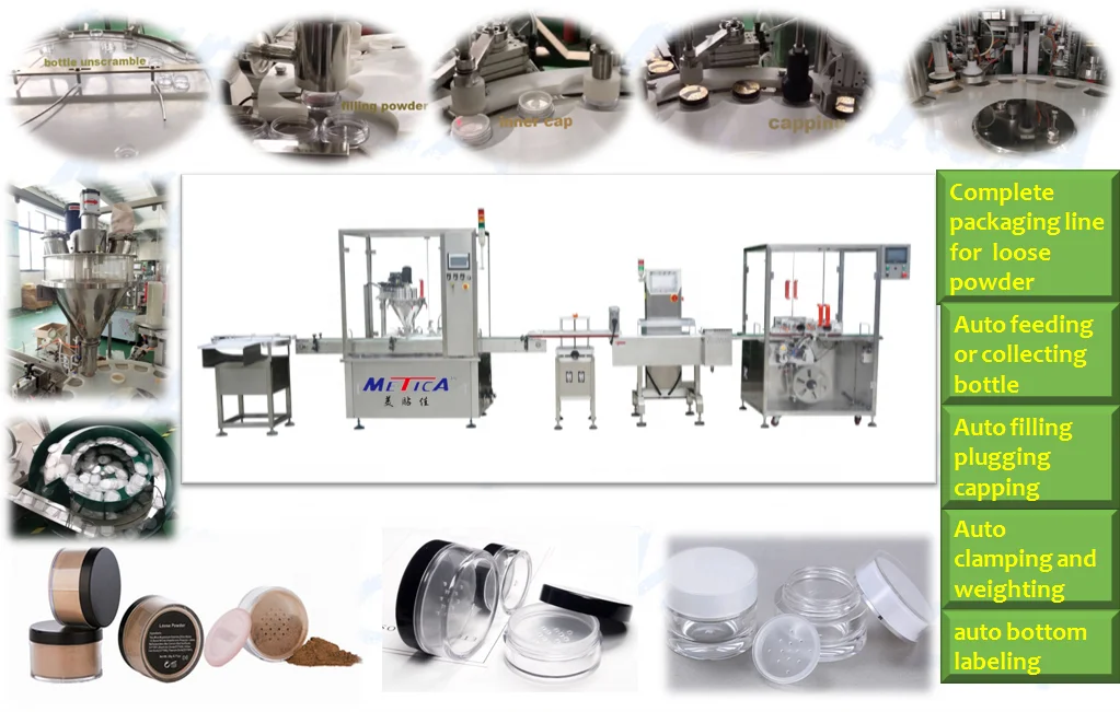 METICA Automatic Powder Granules Filling Machine for 500g Granule Powder Filling in Jar and Plastic Bottle