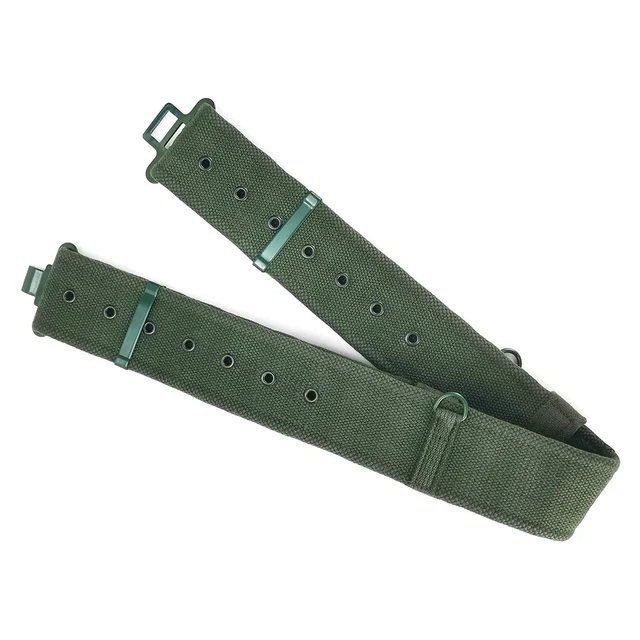 Custom High Quality Men Outdoor Tactical  Oman Defense 100% Cotton  Olive Green Security Waist Belt