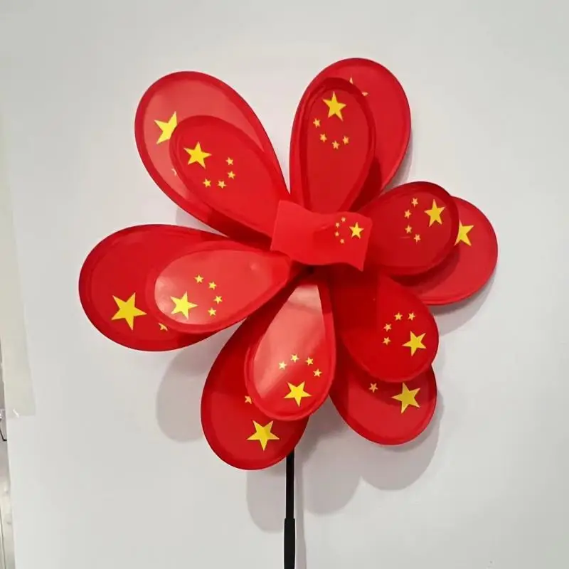 Заводская цена на рынке собственных товаров ремесла двойной флаг ветряная мельница игрушки для детей