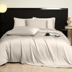 100% Bamboo Sheet Set 300TC All Season Queen King Size | OEKO-TEX Certified Duvet Cover Sets Soft Cooling Bedding