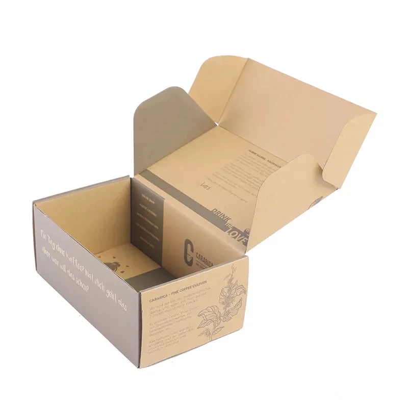 Custom Fancy Printing Recycle Kraft Blue Brown Packaging Mailer Boxes Corrugated Box for Products Cosmetic Packaging Box