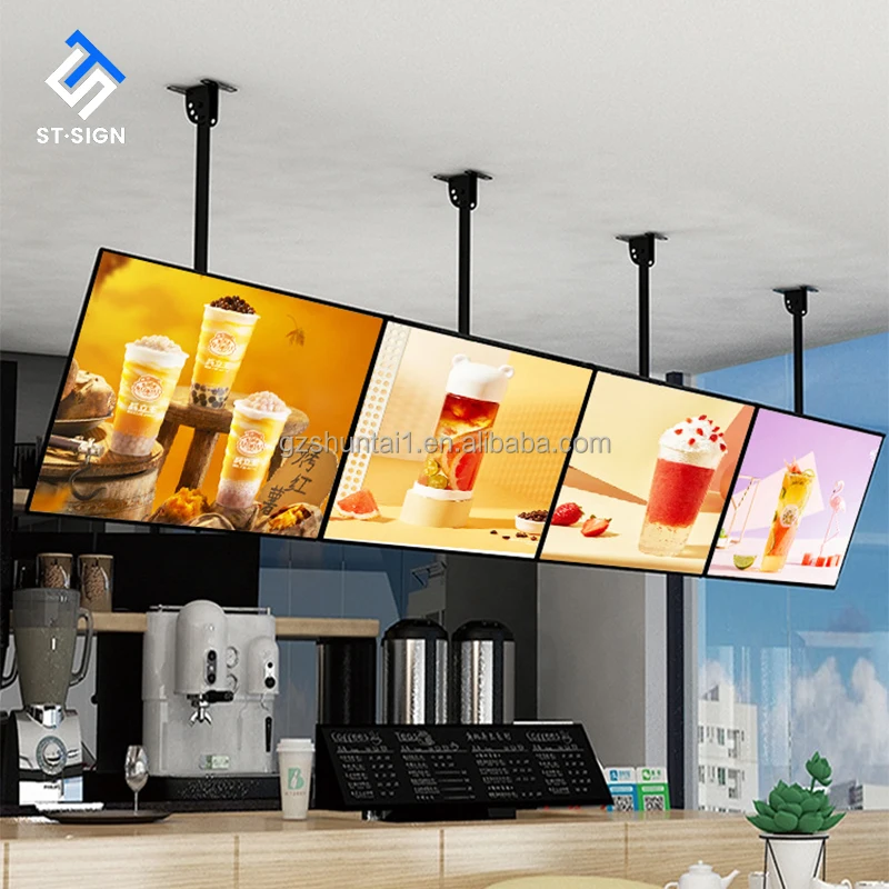 Fast Food Cafe LED Menu Board Display - Illuminated & Durable